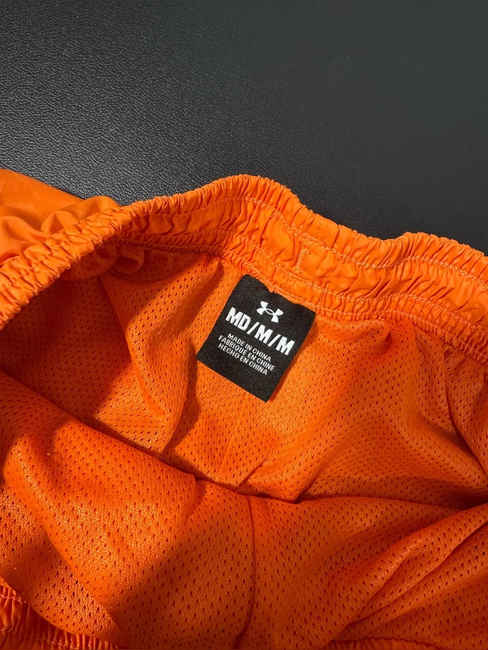 Under Armour Orange Athletic Shorts with Drawstring